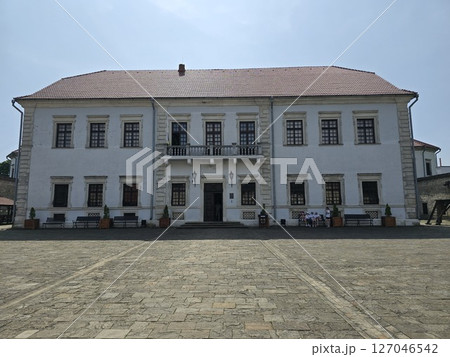 Zbarazh Castle on a Sunny Summer Day in Ternopil Region, Ukraine. Perfect for post cards, background Zbarazh Castle on a Sunny Summer Day in Ternopil Region, Ukraine. Perfect for post cards, background 127046542