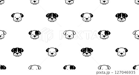 dog seamless pattern vector puppy smiling face french bulldog pet breed cartoon gift wrapping paper repeat wallpaper tile background doodle illustration isolated design 127046935