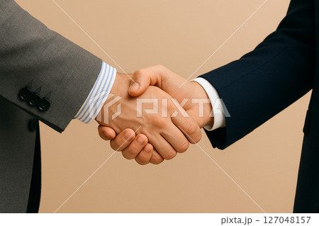 信頼を築くビジネスの握手の瞬間 127048157