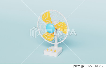 Simple Electric Fan Icon. 3D Rendering. 127048357
