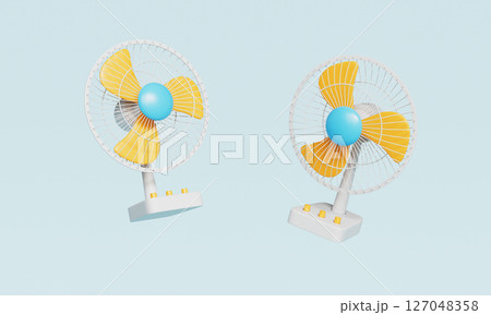 Simple Electric Fan Icon. 3D Rendering. 127048358