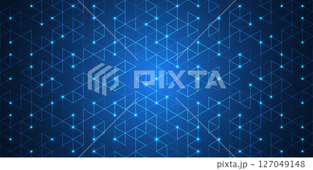 Abstract technology background with a seamless pattern of simple geometric shapes. Stylish vector texture 127049148