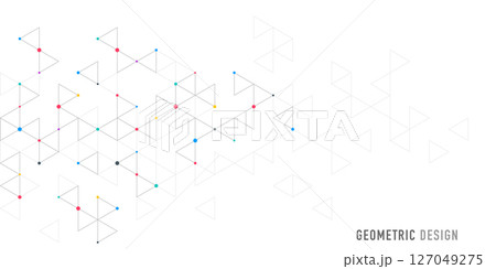 Abstract vector background with a geometric pattern of triangle shapes. Graphic design element  127049275