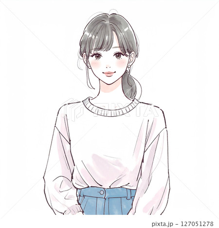 女性・女の子のイラスト素材 女性・女の子のイラスト素材 127051278