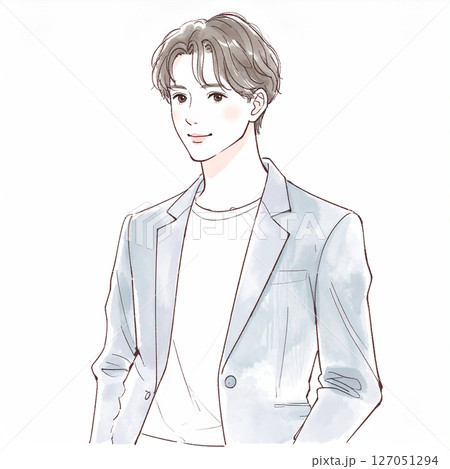 男性・男の子のイラスト素材 127051294