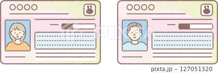 マイナンバーカード（男性、女性） 127051320