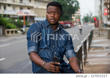 Confident male business man or manager outdoor 127051527