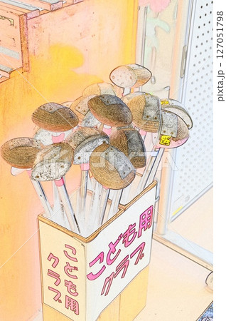 CG画像イラスト芝パークゴルフ5 CG画像イラスト芝パークゴルフ5 127051798