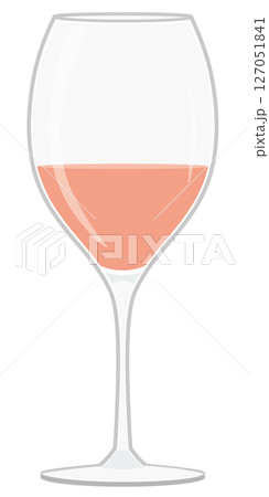 アルコール飲料_グラスワイン（ロゼワイン） 127051841
