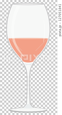 アルコール飲料_グラスワイン（ロゼワイン） 127051841