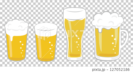 アルコール飲料_ビール（ビアグラス） 127052186