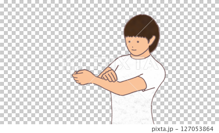 Woman applying sunscreen, upper body Woman applying sunscreen, upper body 127053864