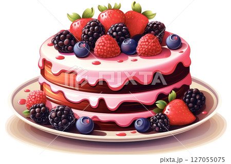fruit cake on a light background fruit cake on a light background 127055075