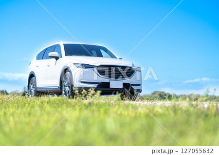 白いSUVタイプの自動車 127055632