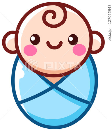 Kawaii Baby Boy Icon Kawaii Baby Boy Icon 127055948