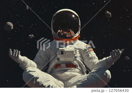 Astronaut Floating in a Cosmic Galaxy Astronaut Floating in a Cosmic Galaxy 127056430