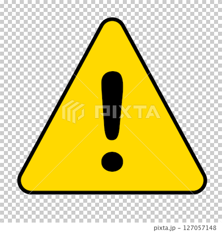 Danger sign yellow triangle 127057148