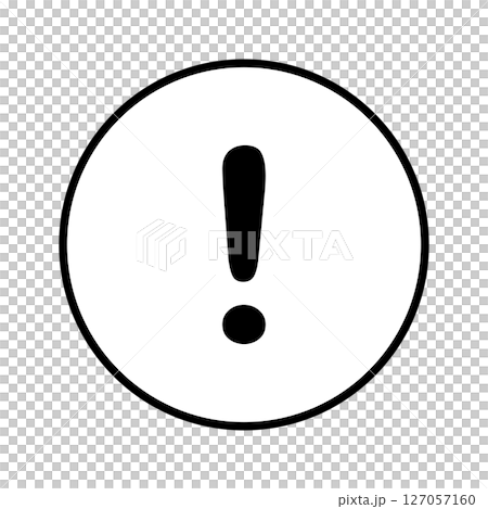 危険標識 円形白黒 危険標識 円形白黒 127057160