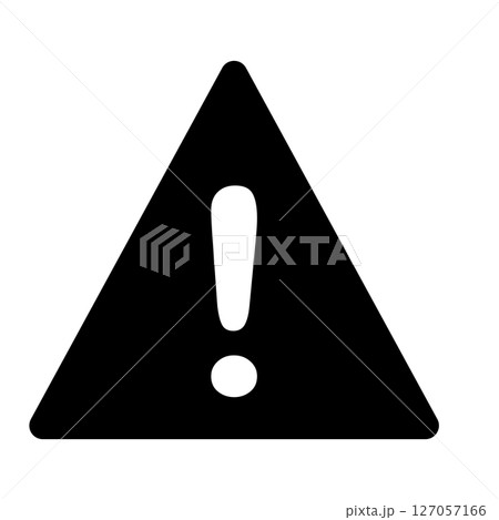 危険標識 三角形白黒 危険標識 三角形白黒 127057166