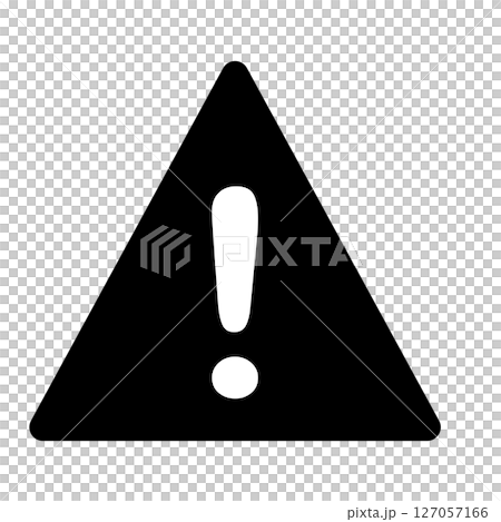 危険標識 三角形白黒 危険標識 三角形白黒 127057166