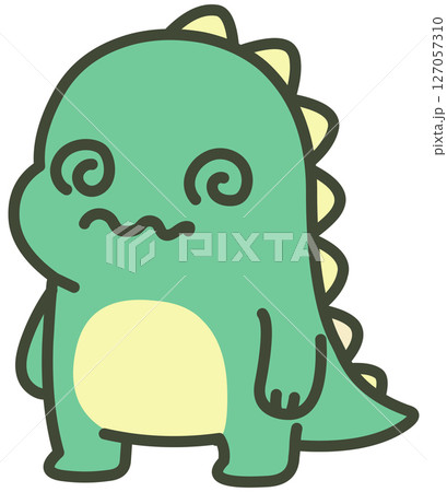 Cute Dino Feeling Dizzy 127057310