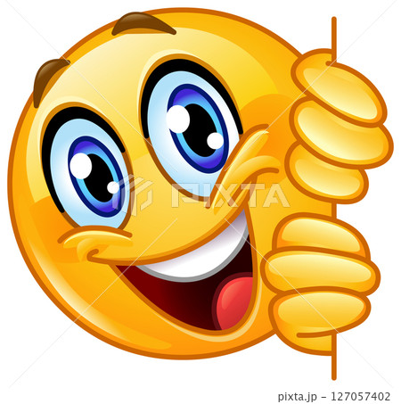 Peeking Emoticon 127057402