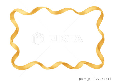 南国リゾート風ヤシの木とビーチの水彩フレーム（中央余白・透過PNG） 127057741