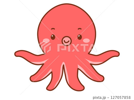 一匹のタコ_輪郭線あり 127057858