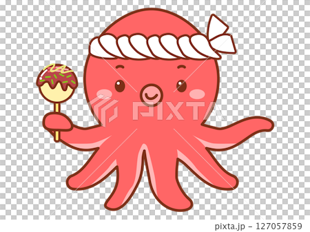 章魚廣告章魚燒_帶輪廓 章魚廣告章魚燒_帶輪廓 127057859