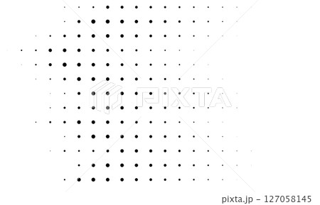 Abstract Black Halftone Dot Pattern Background 127058145