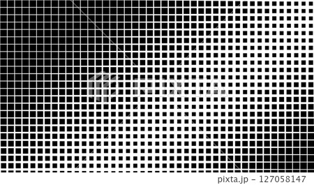 Black Squares Dots Vertical Halftone Gradient 127058147