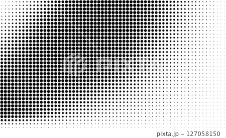 Dynamic Black Halftone Dots Wave Pattern 127058150