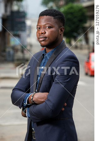portrait of young african man. portrait of young african man. 127059276