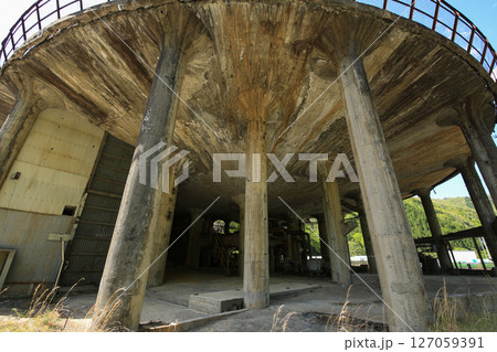 兵庫県朝来市　神子畑選鉱場　シックナー跡 127059391