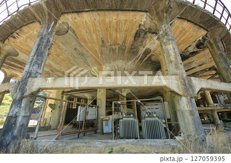 兵庫県朝来市　神子畑選鉱場　シックナー跡 127059395