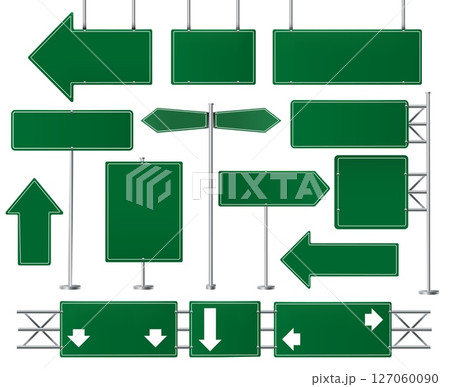 Green road signs 127060090