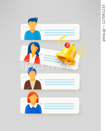 Internet communication concept. 3d vector illustration 127061235