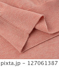 Elastic band of a light salmon pink knitted cotton polo t-shirt 127061387