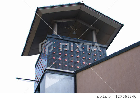 物見やぐらのような博物館の建物 物見やぐらのような博物館の建物 127061546