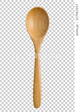 Wooden spoon culinary essential for kitchen use isolated on transparent background 127061957