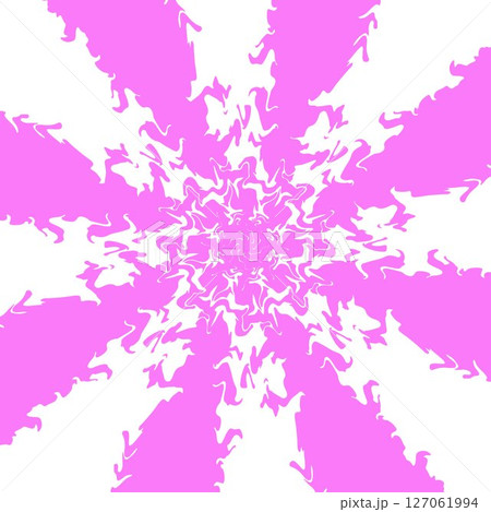 Hand drawn sweet candy concept. Vector abstract swirls and twirls background isolated on white background. Wavy spiral stripes in retro pop art style. Vortex pattern, optical illusion, chaos, caramel 127061994