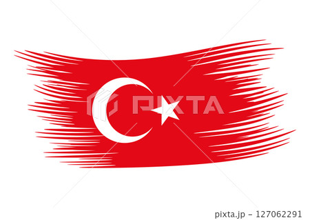 Flag of Turkey. Turkish national symbol in official colors. Template icon. Abstract vector background Flag of Turkey. Turkish national symbol in official colors. Template icon. Abstract vector background 127062291