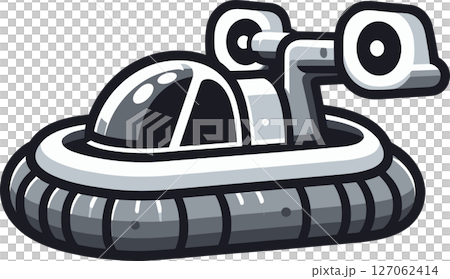 簡單的氣墊船插圖 127062414