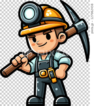 炭鉱作業員の男性のイラスト 炭鉱作業員の男性のイラスト 127062438