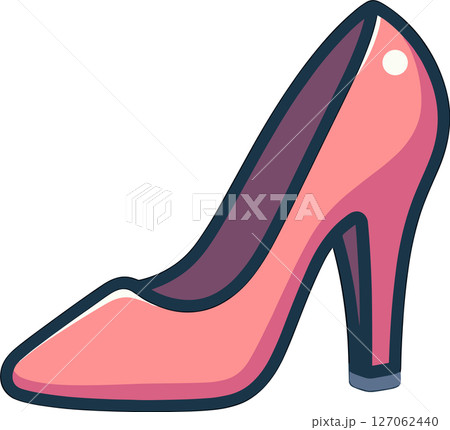 ピンクのハイヒールのイラスト 127062440