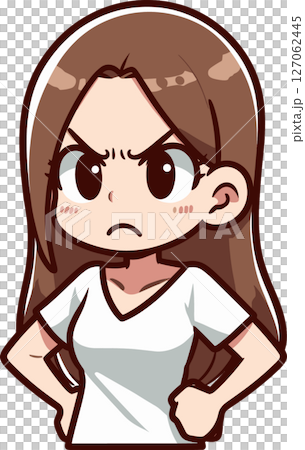 Illustration of an angry woman 127062445