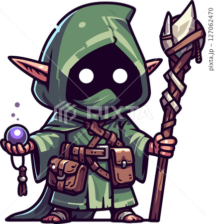 ゴブリンの魔術師のイラスト 127062470