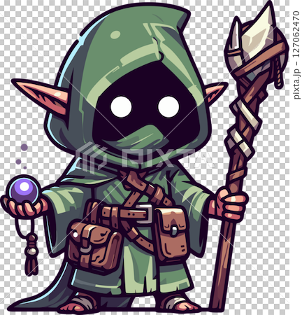 ゴブリンの魔術師のイラスト 127062470