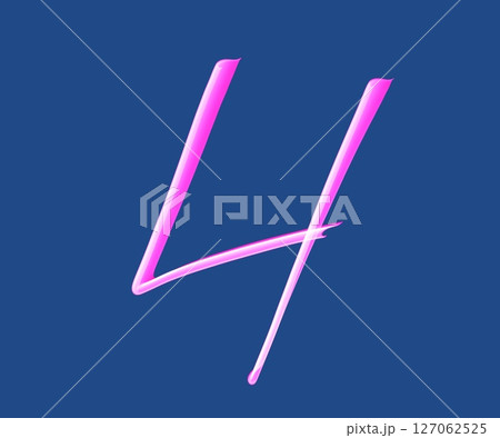 Number four. Modern icon on blue background. Modern font. illustration, copy space. Number four. Modern icon on blue background. Modern font. illustration, copy space. 127062525