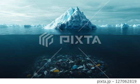 An Iceberg Concealing Ocean Plastic Pollution 127062819